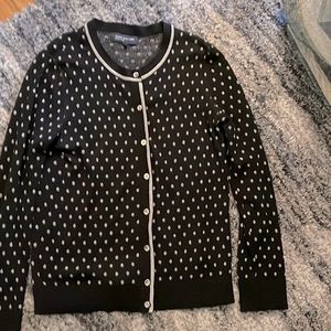 Jones New York women’s large black with pretty silver dots